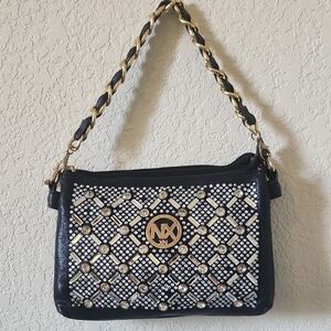 NX XN Black and Gold Designer Women's HandBag And Crossbody